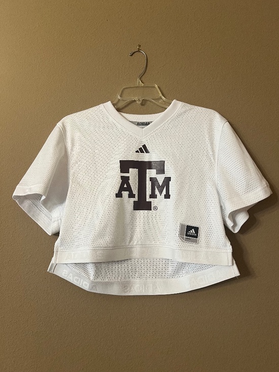 adidas Tops - A & M adidas white crop jersey
